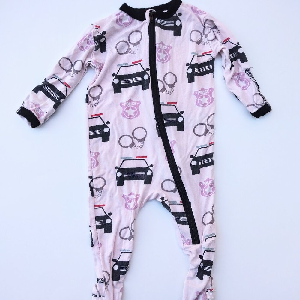 KicKee Pants Bamboo Police Girl Footie Pajamas(limited edition)